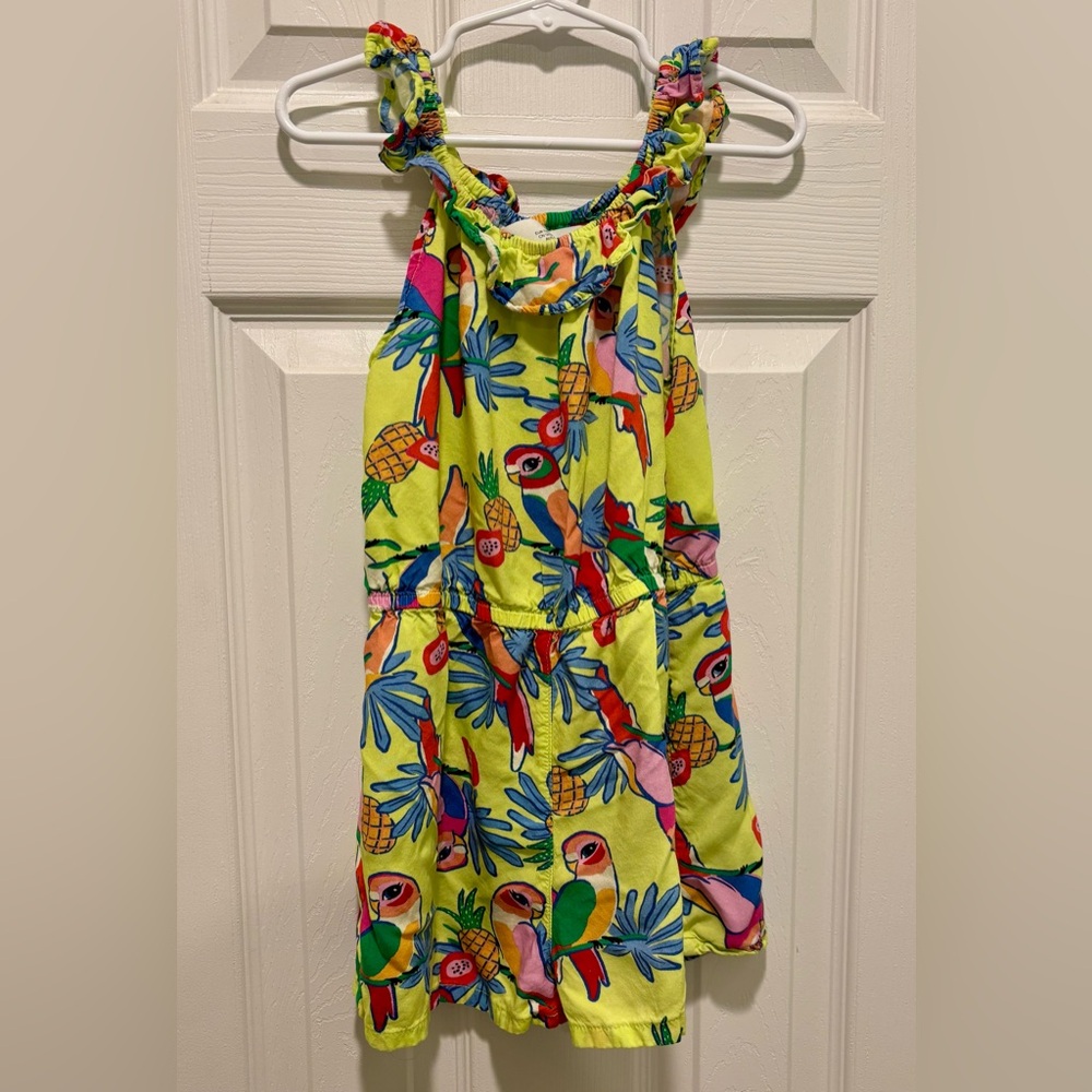 H&M Multicolor Parrots Pineapple Tropical Print Romper Kids 6 - Picture 4 of 7
